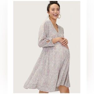 Hatch Maternity Multicolor Floral Dress